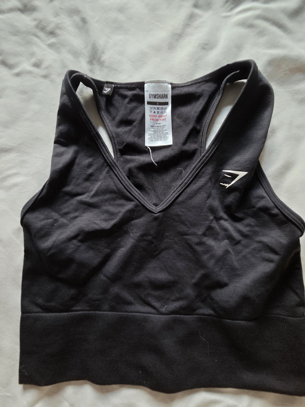 Gymshark Black V-Neck Sports Bra